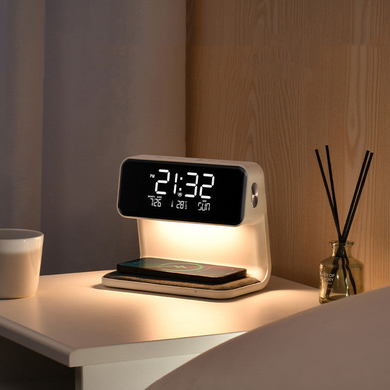 Digital 3-in-1 Bedside Lamp with Wireless Charger