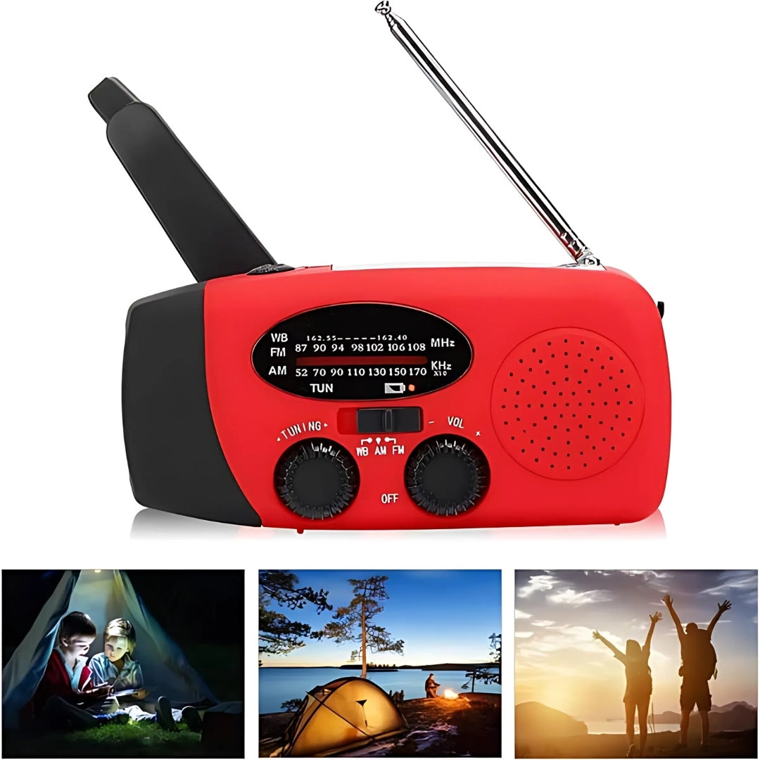 Portable Emergency Radio with Powerbank and SOS
