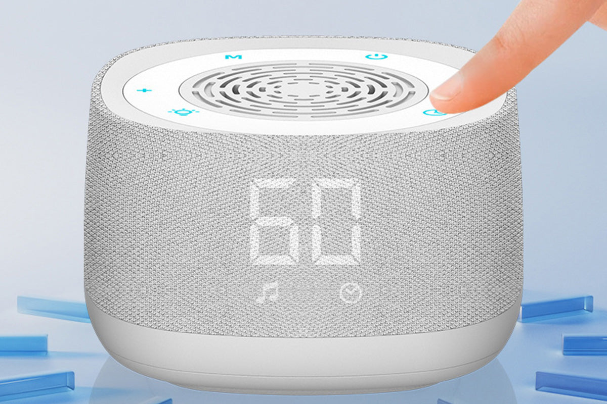 White Noise Sound Machine with Alarm Clock and Breathing Light