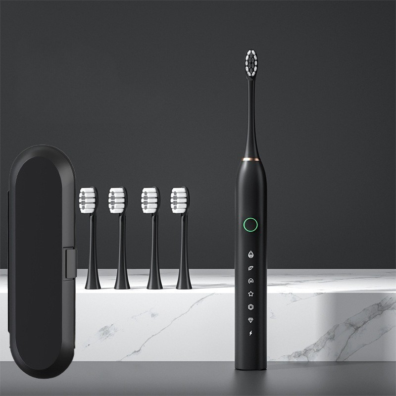 Rechargeable Electric Toothbrush with Multiple Brush Heads