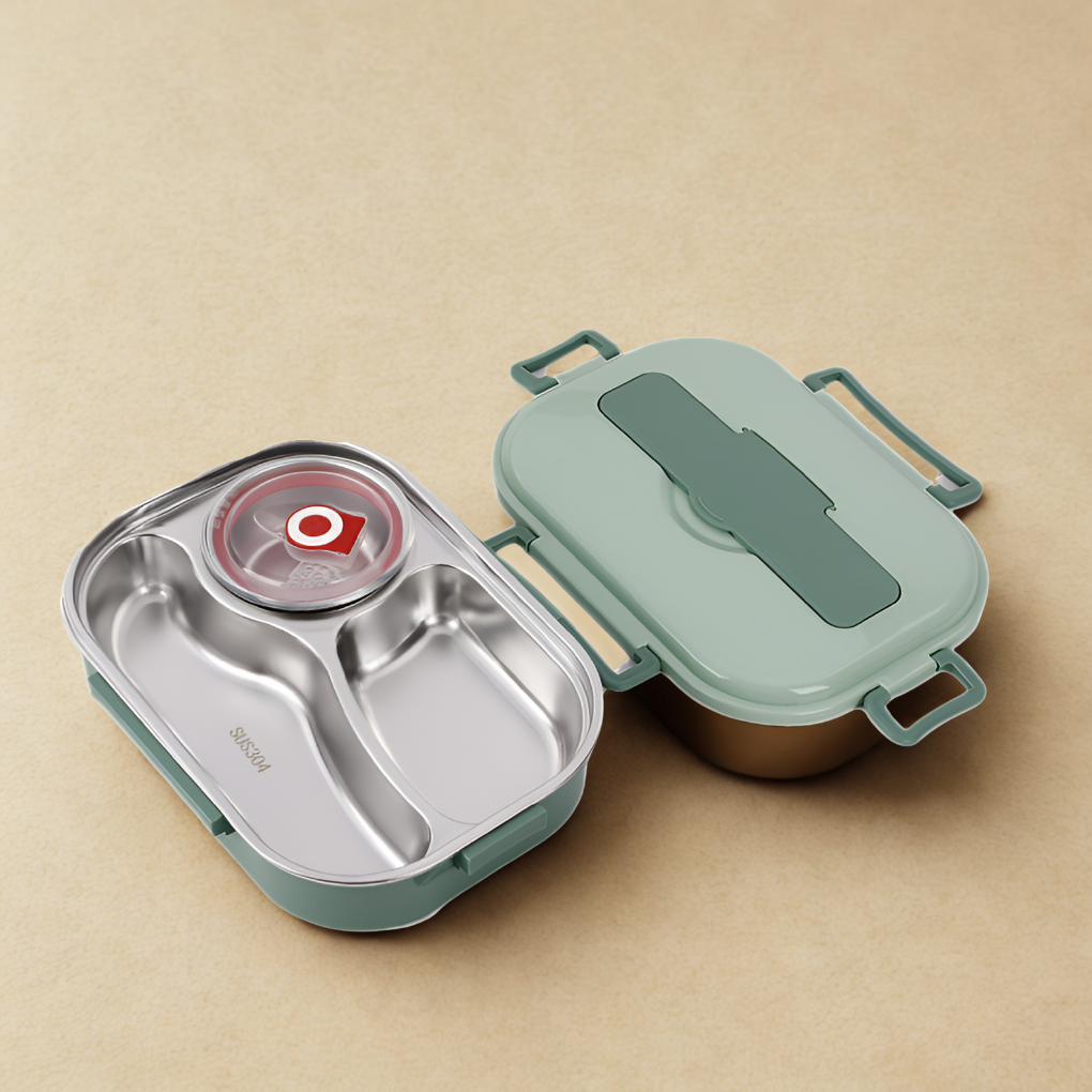 Thermal Lunch Box with Stainless Steel Construction