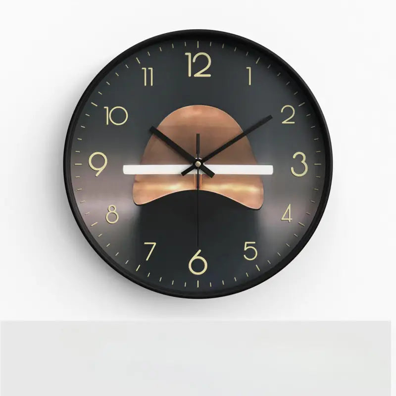 Circular Decorative Wall Clock with Non-Ticking for Living and Bedroom