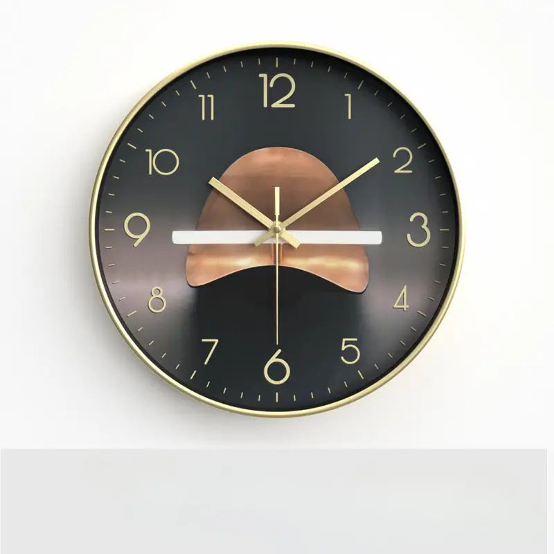 Circular Decorative Wall Clock with Non-Ticking for Living and Bedroom
