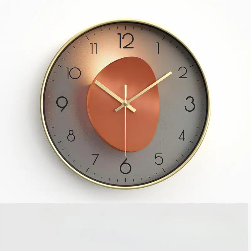 Circular Decorative Wall Clock with Non-Ticking for Living and Bedroom