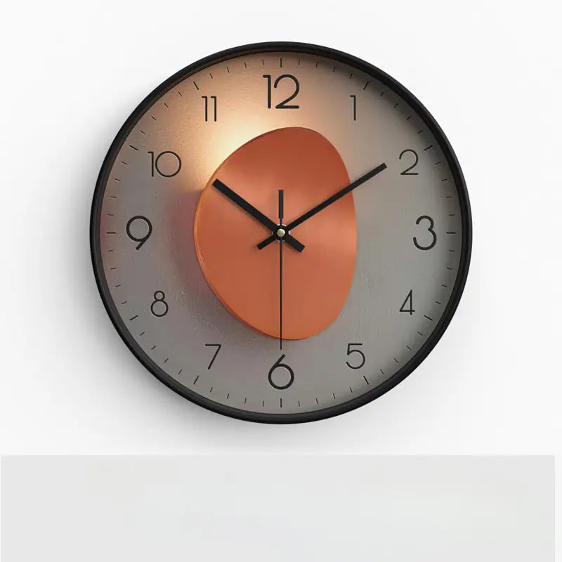 Circular Decorative Wall Clock with Non-Ticking for Living and Bedroom