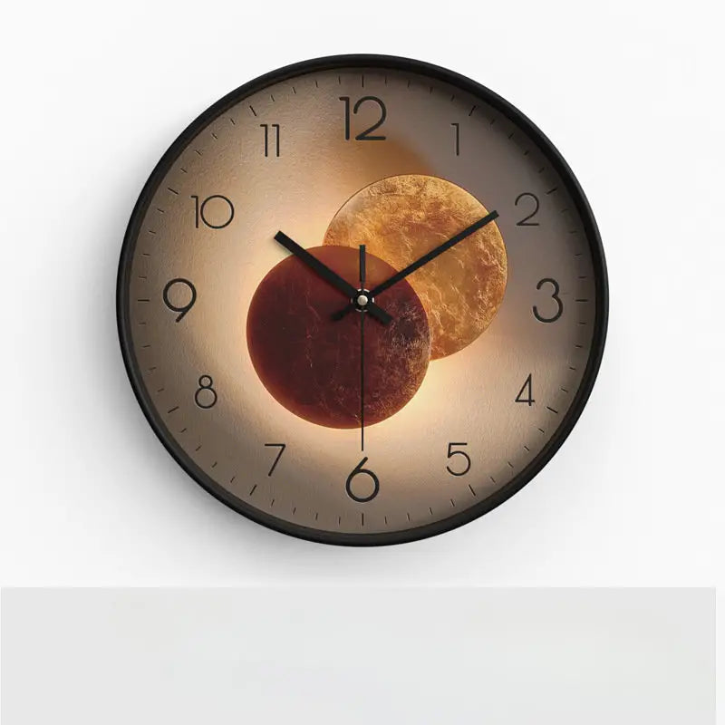 Circular Decorative Wall Clock with Non-Ticking for Living and Bedroom