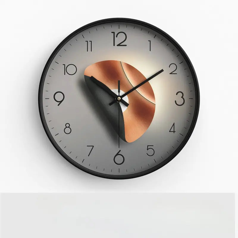 Circular Decorative Wall Clock with Non-Ticking for Living and Bedroom