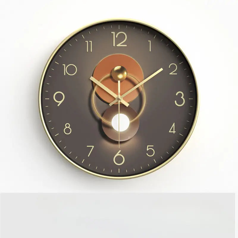 Circular Decorative Wall Clock with Non-Ticking for Living and Bedroom