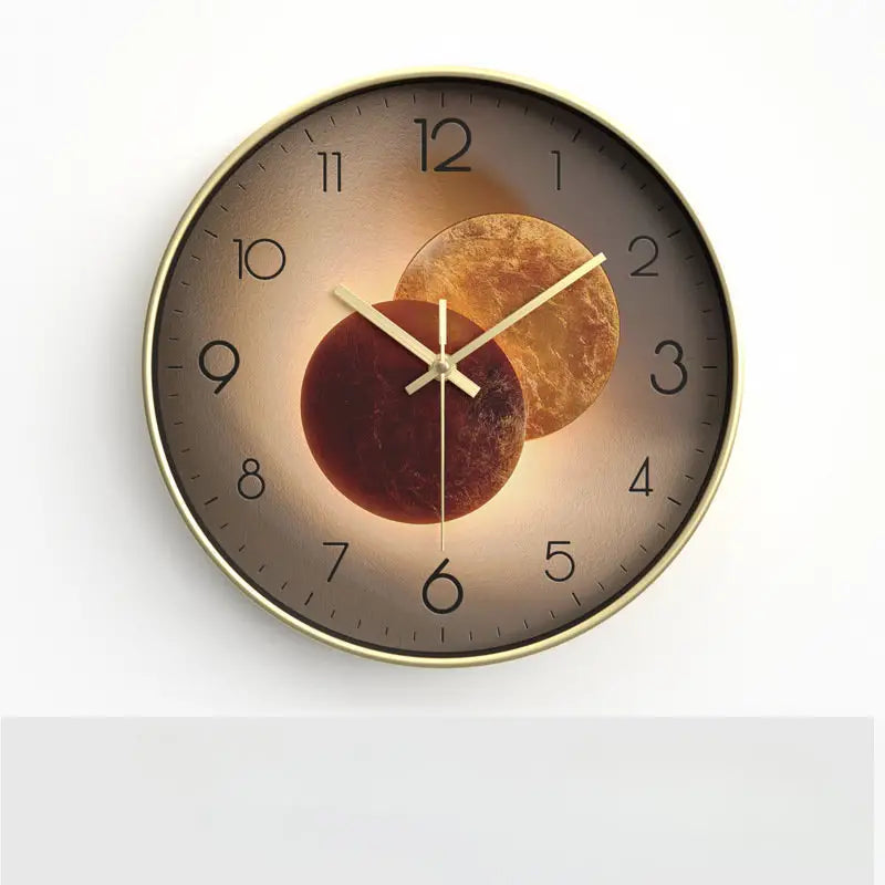 Circular Decorative Wall Clock with Non-Ticking for Living and Bedroom