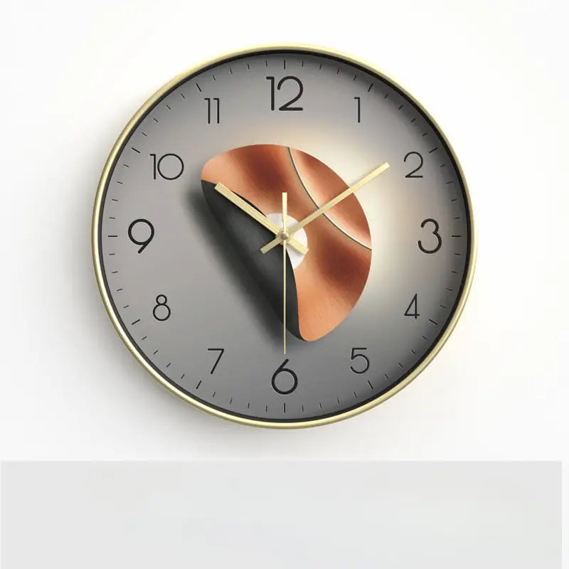 Circular Decorative Wall Clock with Non-Ticking for Living and Bedroom