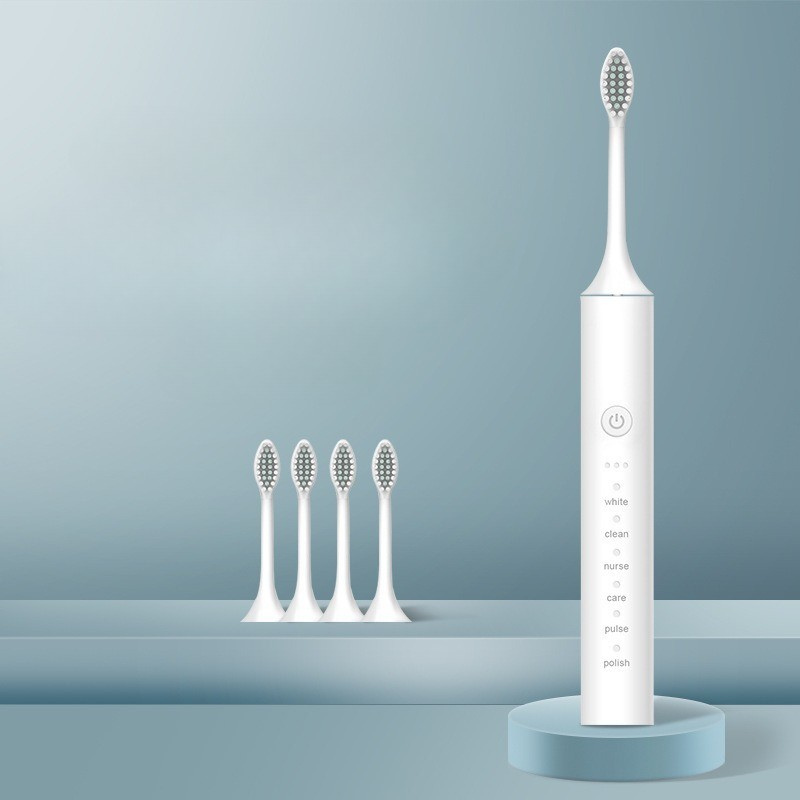 Rechargeable Electric Toothbrush with Multiple Brush Heads
