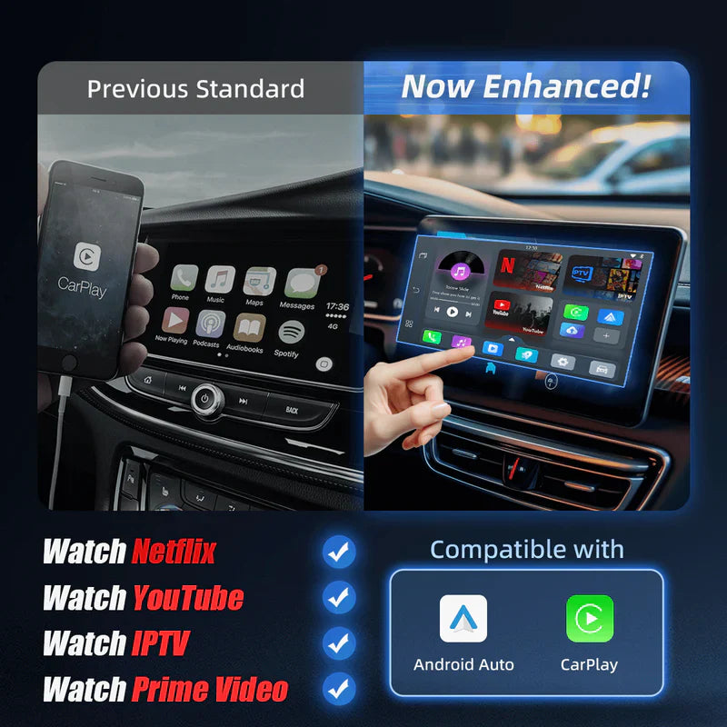 Wireless CarPlay Android Auto Box with Streaming