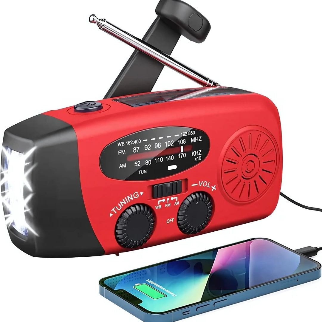 Portable Emergency Radio with Powerbank and SOS