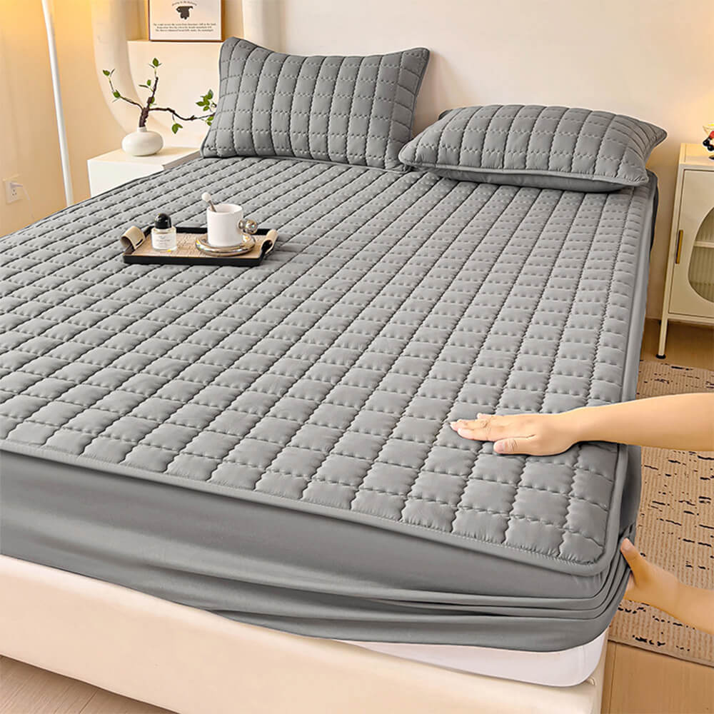 Waterproof Quilted Thick Bedsheet with Elastic Edges