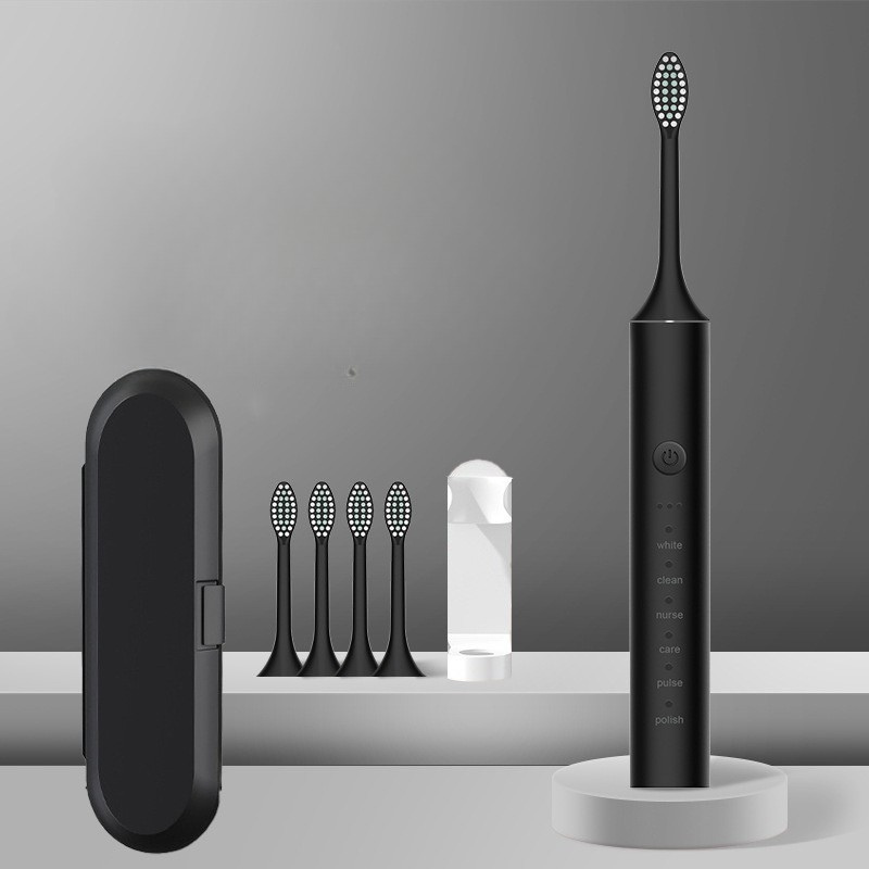 Rechargeable Electric Toothbrush with Multiple Brush Heads