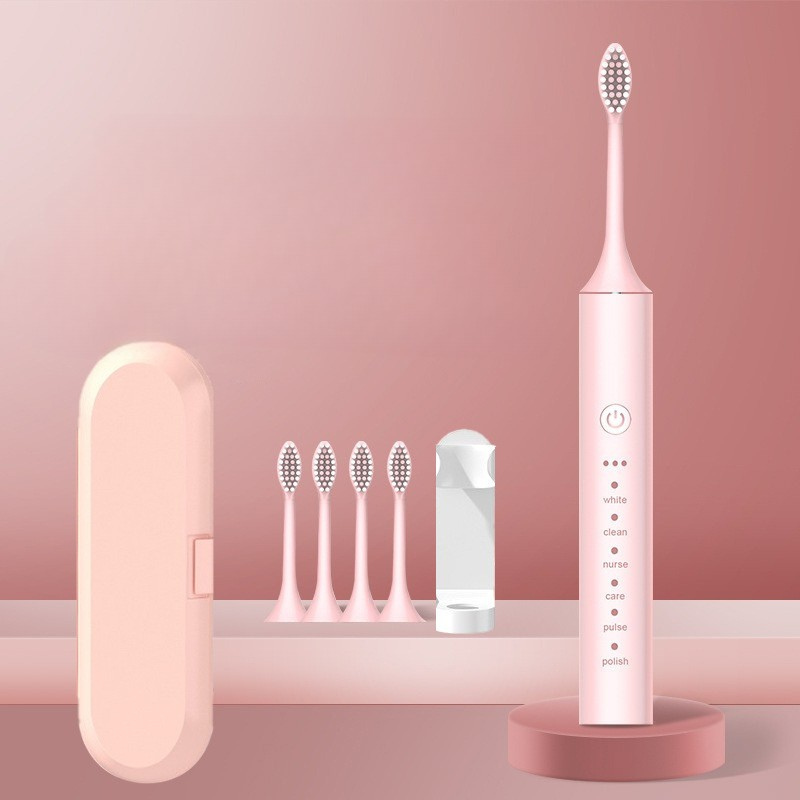 Rechargeable Electric Toothbrush with Multiple Brush Heads