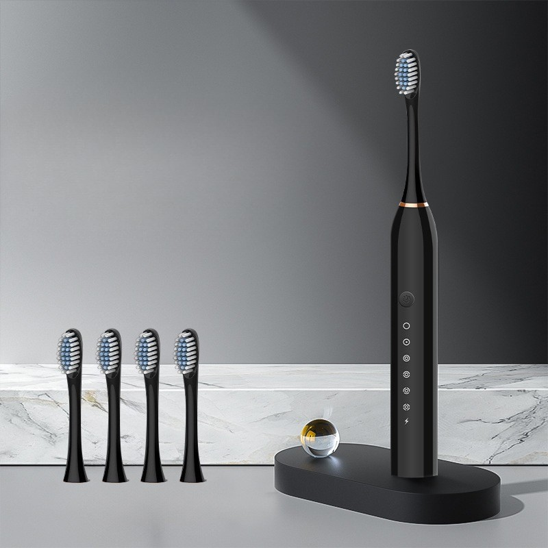 Rechargeable Electric Toothbrush with Multiple Brush Heads