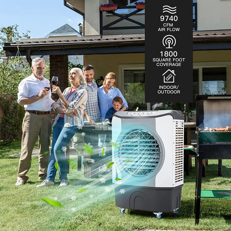 Industrial 4-in-1 Evaporative Air Cooler with 45L Tank