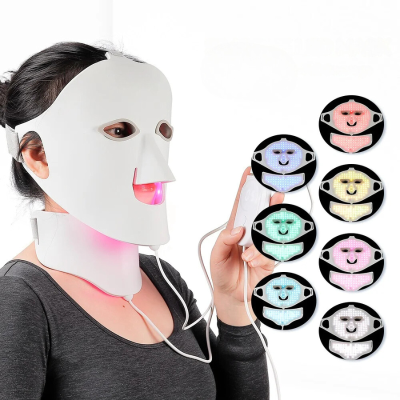 7-Color LED Light Therapy Face Mask with Adjustable Straps