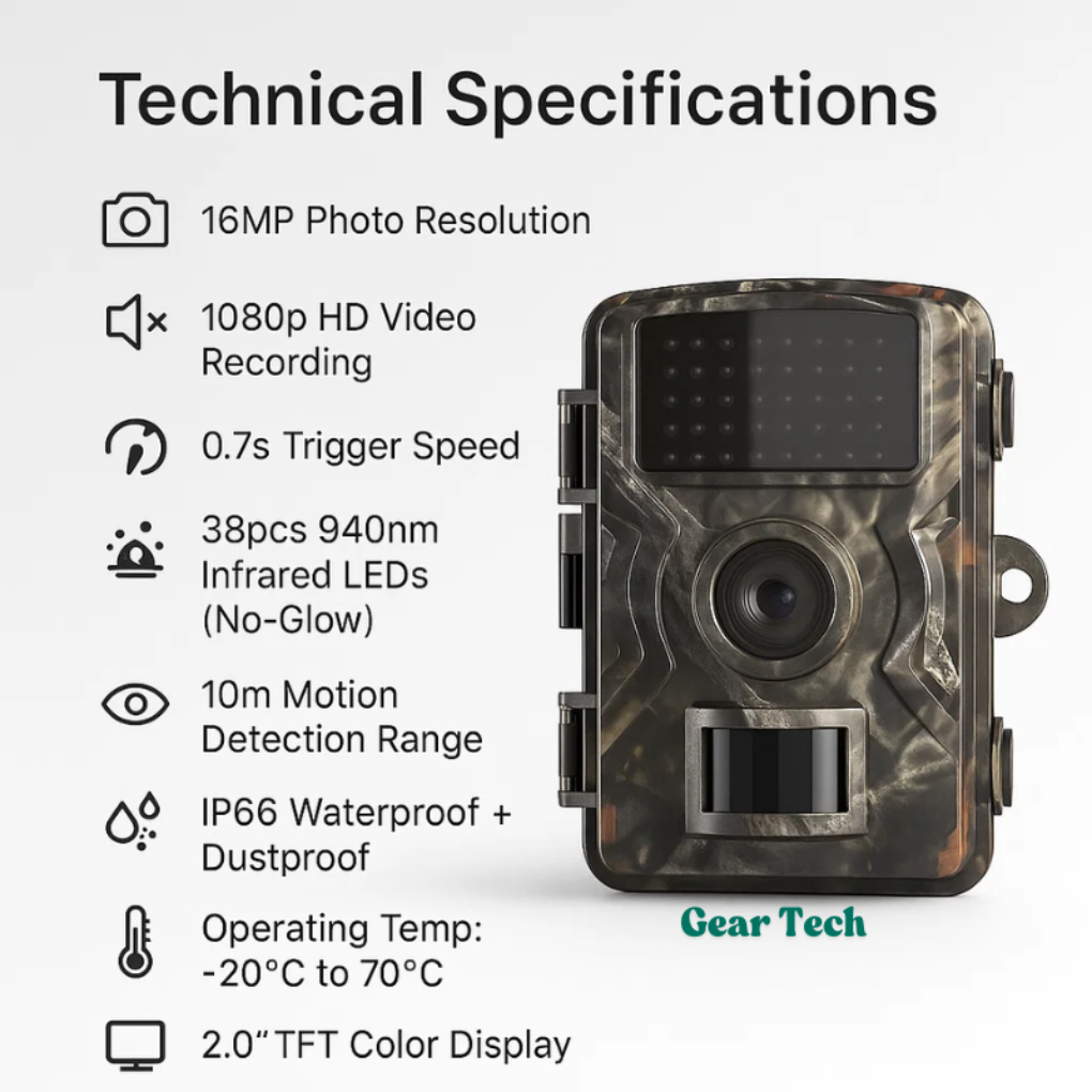 Night Vision Wildlife Camera for Outdoor Animal Monitoring