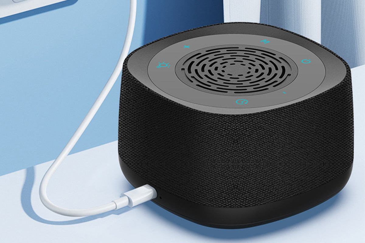White Noise Sound Machine with Alarm Clock and Breathing Light