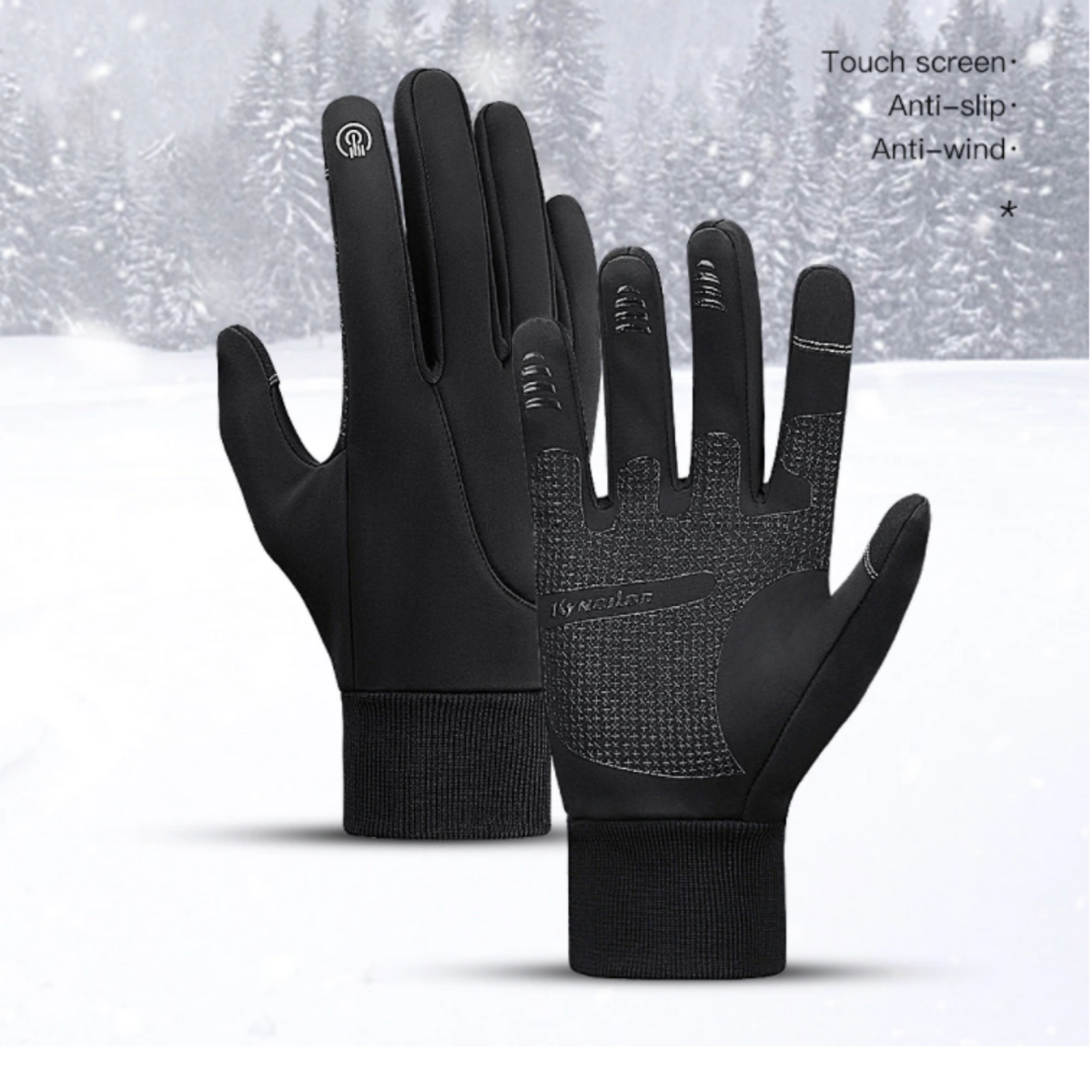 Touchscreen Gloves with Warm Lining for Cold Weather