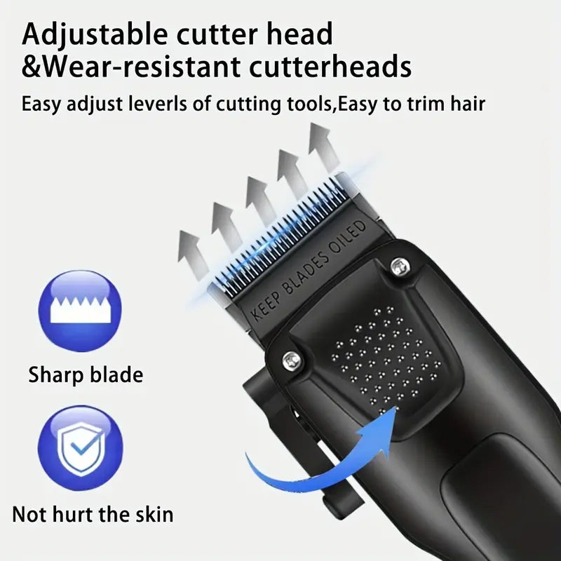 Professional Hair and Beard Grooming Kit with LED Display