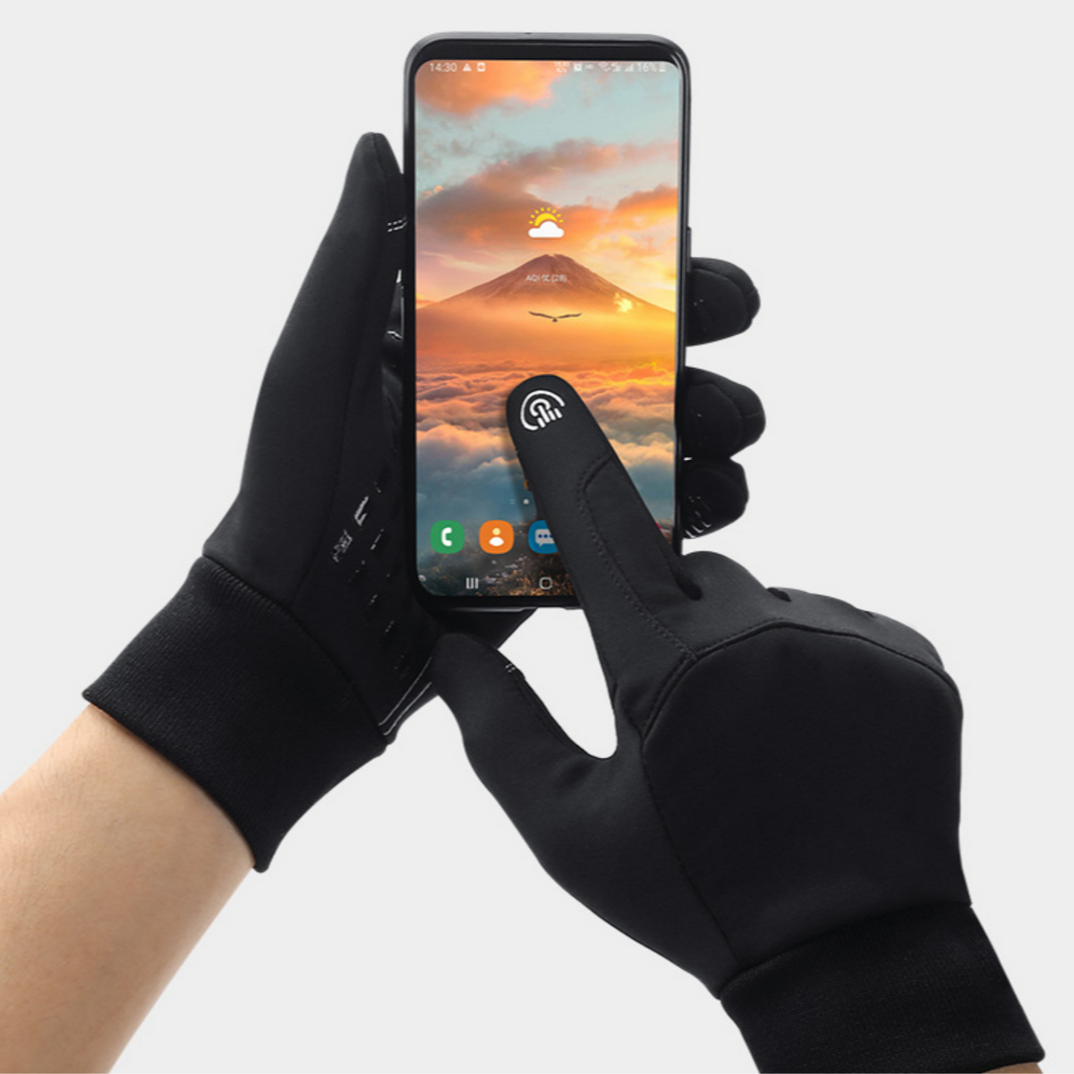 Touchscreen Gloves with Warm Lining for Cold Weather
