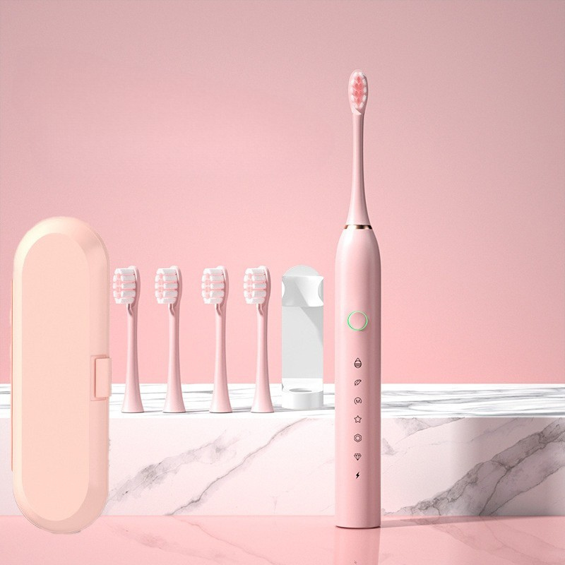 Rechargeable Electric Toothbrush with Multiple Brush Heads