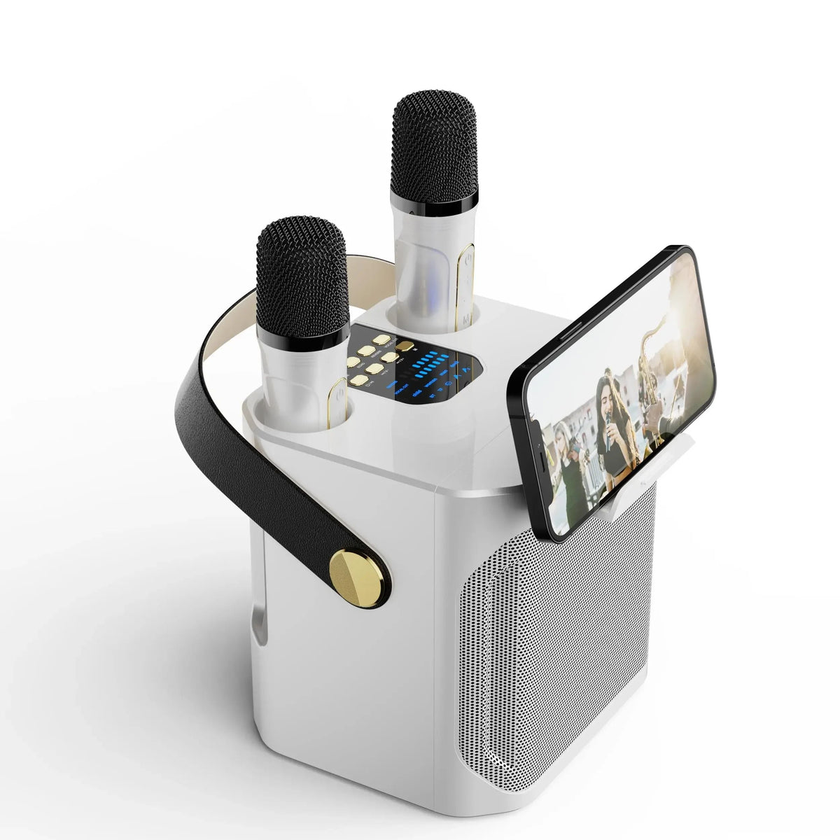 Portable Karaoke Bluetooth Speaker with Dual Microphones
