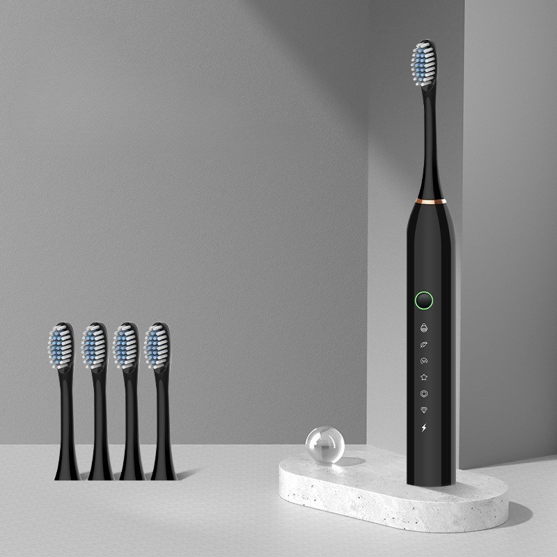 Rechargeable Electric Toothbrush with Multiple Brush Heads