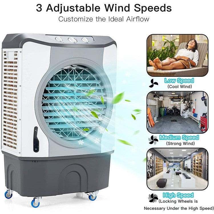 Industrial 4-in-1 Evaporative Air Cooler with 45L Tank