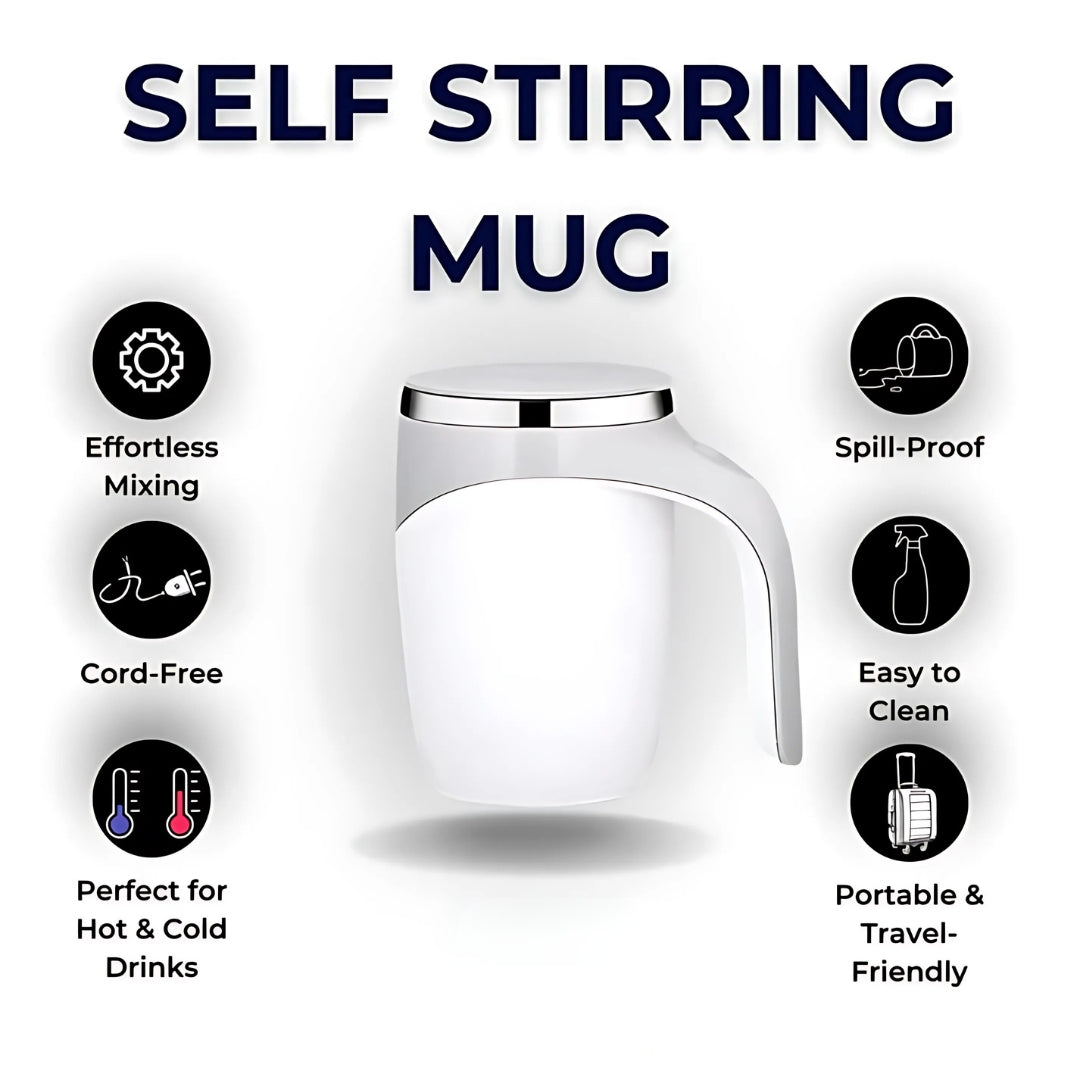 Self-Stirring Mug with One-Button Operation