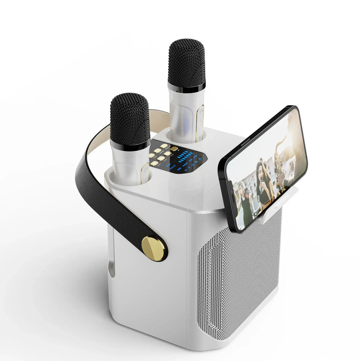 Portable Karaoke Bluetooth Speaker with Dual Microphones