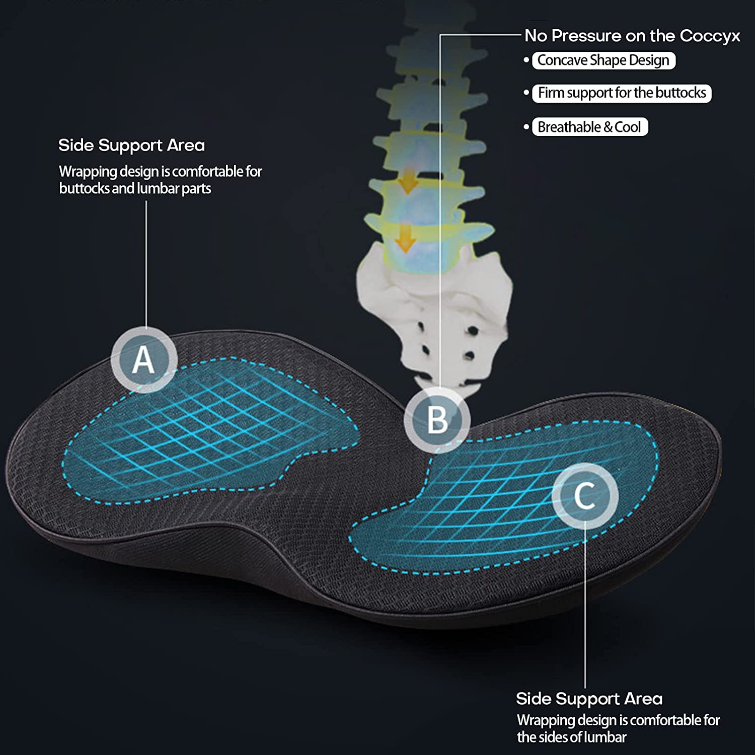 Car Seat Cushion for Height Boosting Shorter Drivers