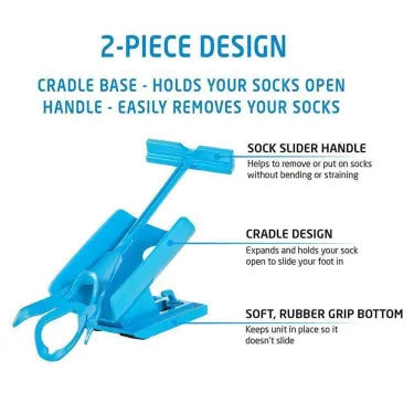 Compression Stocking Aid with Handle and Shoehorn