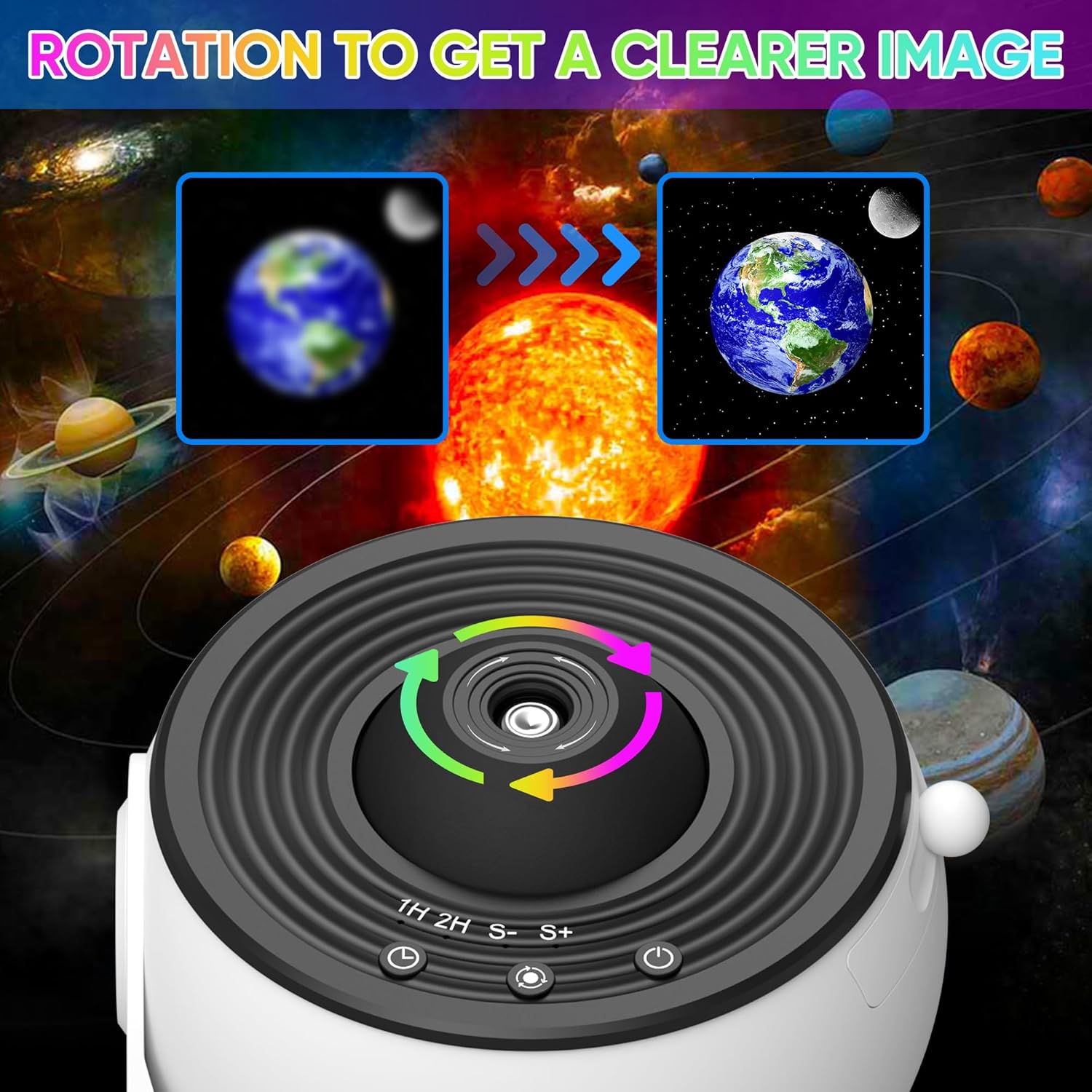 Galaxy Projector Star Light with 360° Rotating HD Films