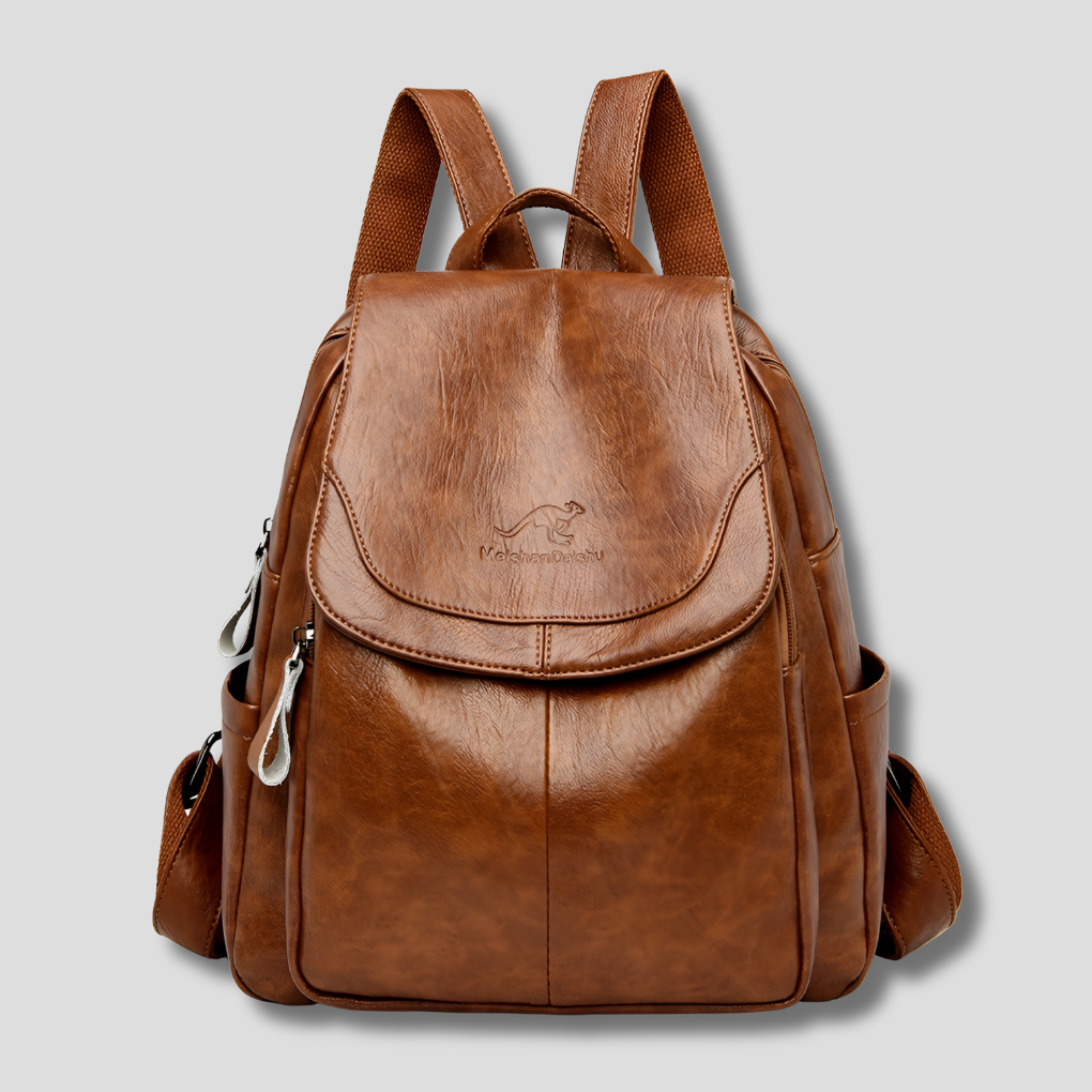 Stylish Anti-Theft Leather Backpack for Women