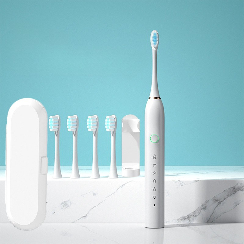 Rechargeable Electric Toothbrush with Multiple Brush Heads