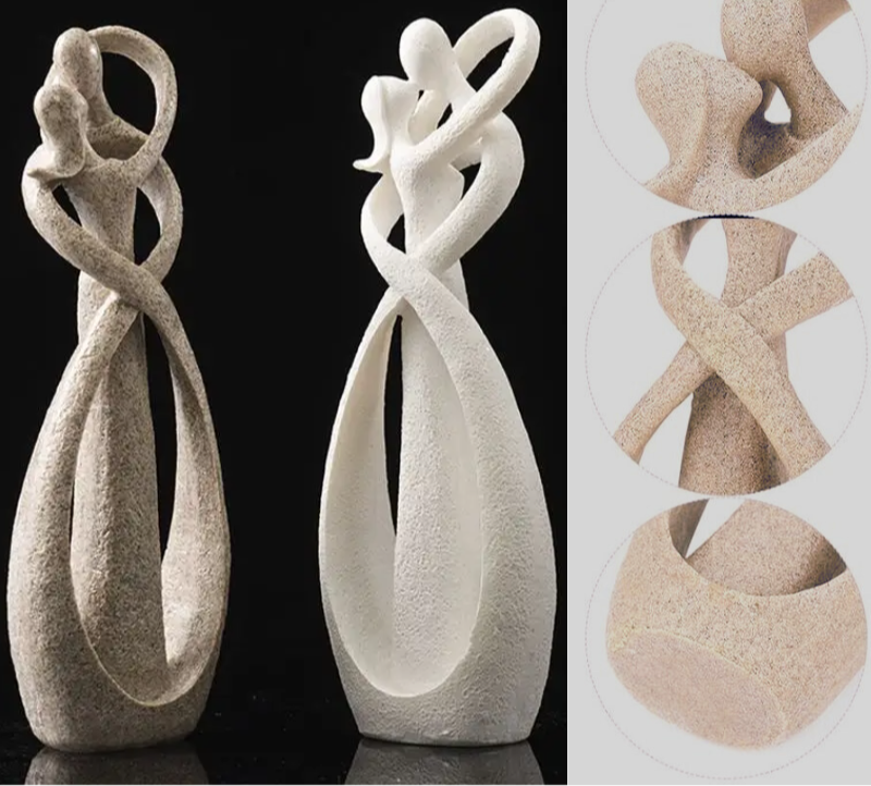 Eternal Embrace Sculpture - Abstract Home Decor