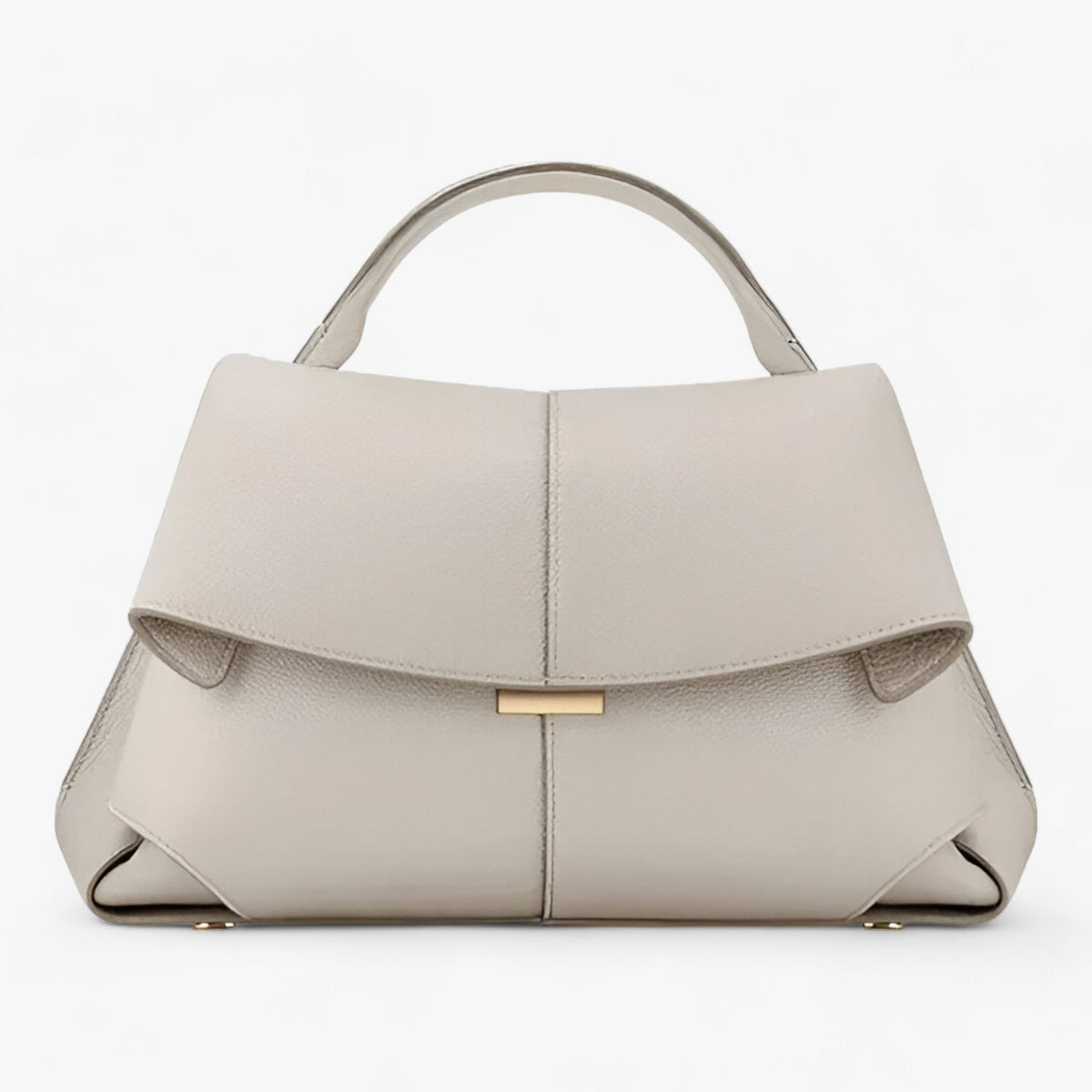 Elegant Leather Handbag for Women - Pleated Single