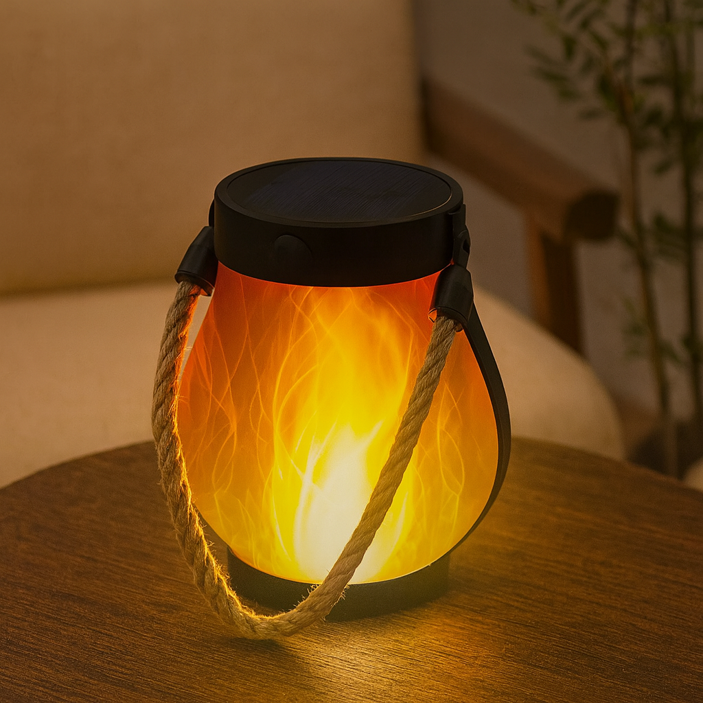 Solar Lantern Light with Flickering Flame Effect