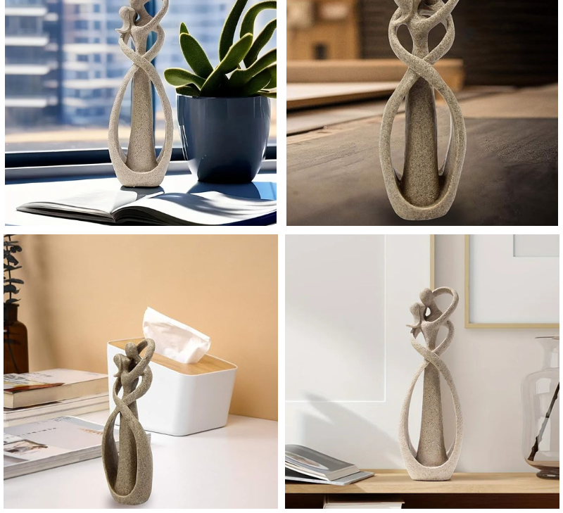Eternal Embrace Sculpture - Abstract Home Decor