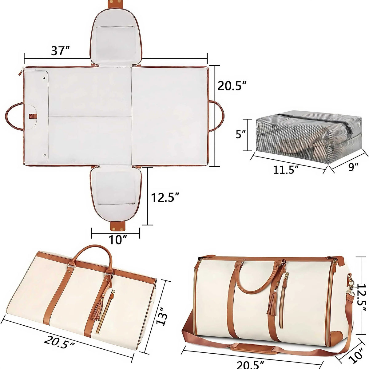 Travel Duffle Bag with Shoulder Strap