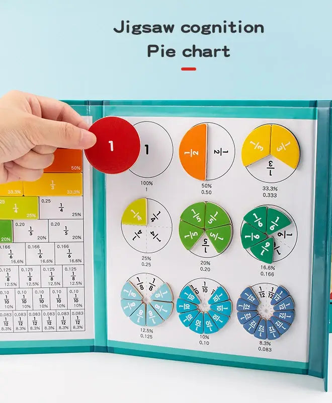 Magnetic Fractions Book - Montessori Learning for Kids