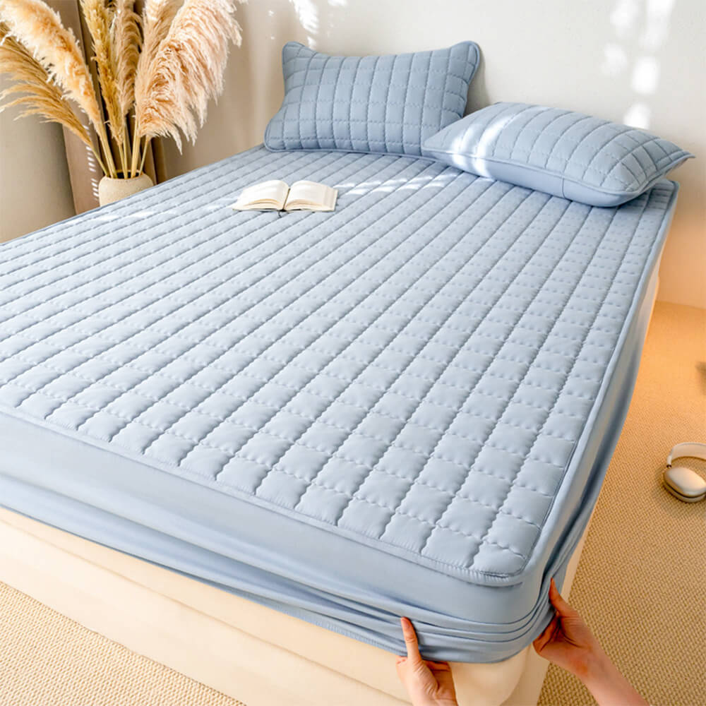 Waterproof Quilted Thick Bedsheet with Elastic Edges
