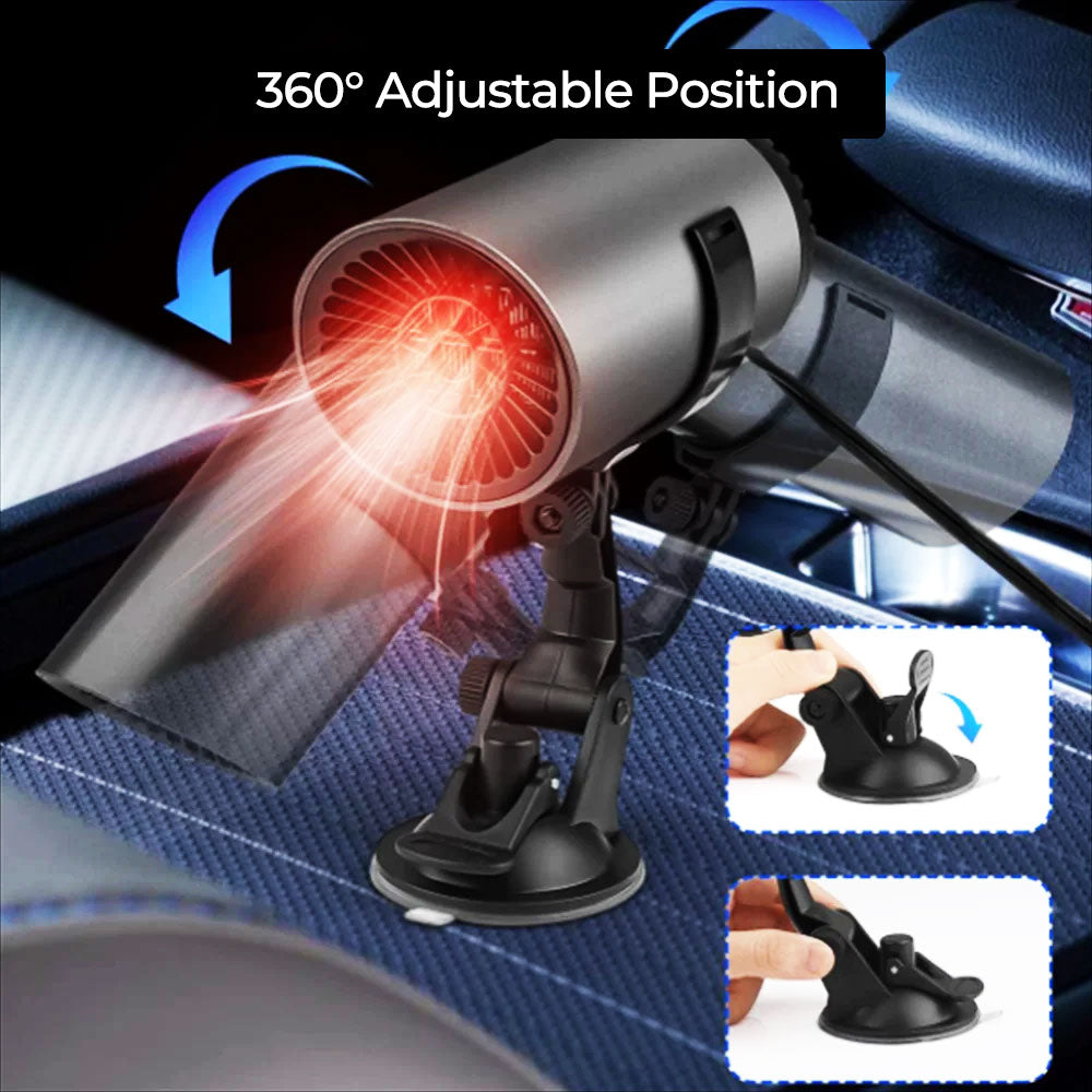 Windshield Defroster with Fast Heating and 360° Adjustment