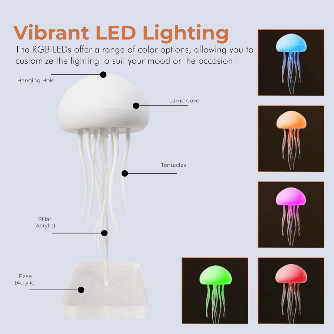 RGB Jellyfish LED Lamp with Voice Activation