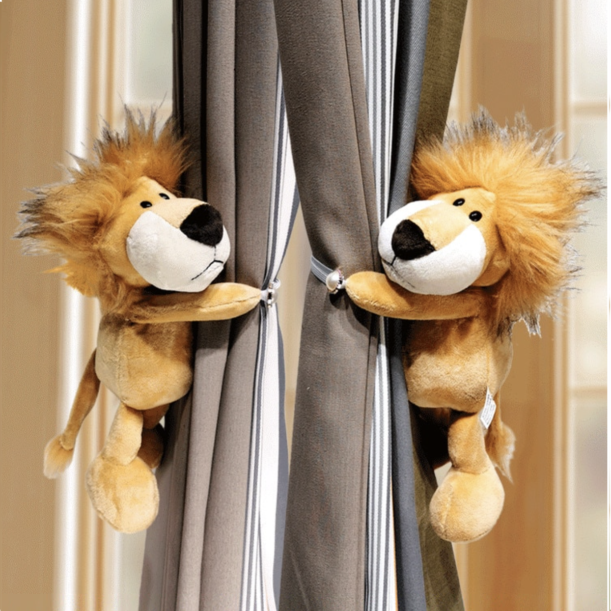 Plush Animal Curtain Tiebacks for Kids Room