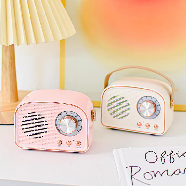 Retro Bluetooth Speaker with Vintage Radio Design